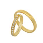 Obrączki złote TJ33 półokrągłe