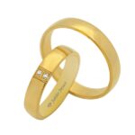 Obrączki złote TJ38 półokrągłe