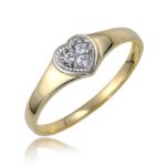 Pierścionek złoty z cyrkoniami I-P1847