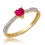 Pierścionek złoty z cyrkoniami  I-P1863