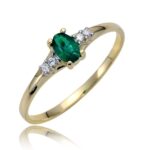 Pierścionek złoty z cyrkoniami I-P1832