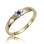 Pierścionek złoty z cyrkoniami I-P1845