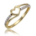 Pierścionek złoty z cyrkoniami I-P1841