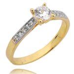 Pierścionek złoty z cyrkoniami I-P1532