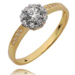 Pierścionek złoty z cyrkoniami I-P1531
