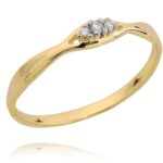 Pierścionek złoty z cyrkoniami I-P1659