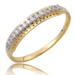 Pierścionek złoty z cyrkoniami I-P1818