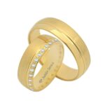 Obrączki złote TJ14 półokrągłe