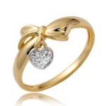 Pierścionek złoty z cyrkoniami I-P1864