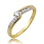 Pierścionek złoty z diamentami I-P1768