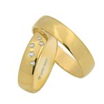 Obrączki złote TJ01 półokrągłe