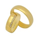 Obrączki złote TJ02 półokrągłe