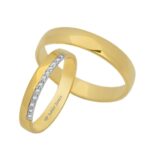 Obrączki złote TJ05 półokrągłe