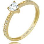 Pierścionek złoty z cyrkoniami I-P1863
