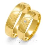 Obrączki złote ZS-A-125 półokrągłe