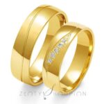 Obrączki złote ZS-A-126 półokrągłe