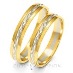 Obrączki złote ZS-A-214 półokrągłe