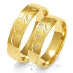 Obrączki złote ZS-A-128 półokrągłe