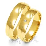 Obrączki złote ZS-A-141 półokrągłe