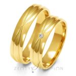 Obrączki złote ZS-A-143 półokrągłe