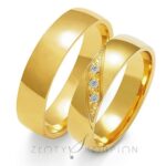 Obrączki złote ZS-A-160 półokrągłe