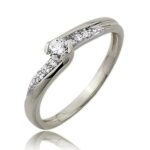 Pierścionek złoty z cyrkoniami I-P1768