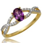 Pierścionek złoty z cyrkoniami I-P1870