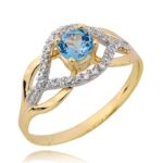 Pierścionek złoty z cyrkoniami I-PB0234