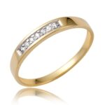 Pierścionek złoty z cyrkoniami I-P1853