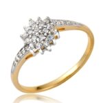 Pierścionek złoty z cyrkoniami I-P1855