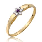 Pierścionek złoty z cyrkoniami I-P1808