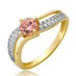 Pierścionek złoty z cyrkoniami J3988 J3987