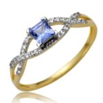 Pierścionek złoty z cyrkoniami I-P1867