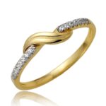 Pierścionek złoty z cyrkoniami I-P1871