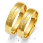 Obrączki złote ZS-A-151 półokrągłe