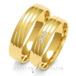 Obrączki złote ZS-A-154 półokrągłe