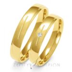 Obrączki złote ZS-A-155 półokrągłe