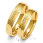 Obrączki złote ZS-A-156 półokrągłe