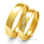 Obrączki złote ZS-A-146 półokrągłe