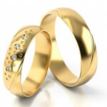 Obrączki złote S304 półokrągłe