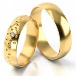 Obrączki złote S306 półokrągłe