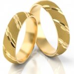 Obrączki złote S014 półokrągłe