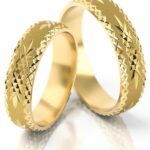 Obrączki złote S019 półokrągłe