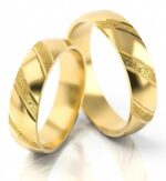 Obrączki złote S021 półokrągłe