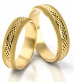 Obrączki złote S025 półokrągłe