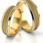 Obrączki złote S050 półokrągłe