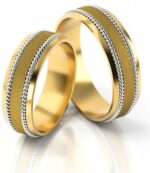 Obrączki złote S050 półokrągłe