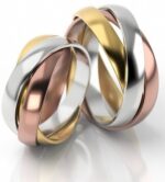 Obrączki złote S056 półokrągłe