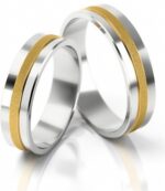 Obrączki złote S057 płaskie wklęsłe