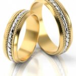 Obrączki złote S069 półokrągłe